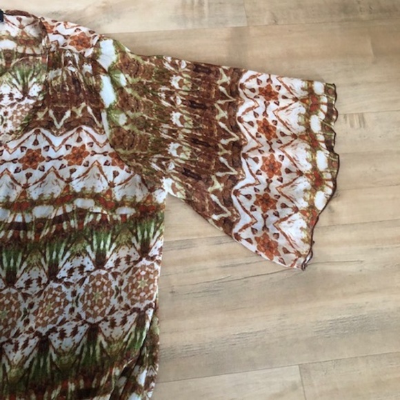 AGB Blouse v-neck 3/4 length sleeve XL 100% polyester - Picture 4 of 11